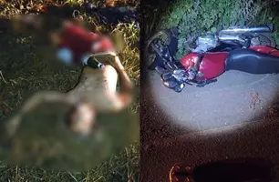 Homem supostamente embriagado morre durante após acidente de moto em Itainópolis (Foto: Reprodução)