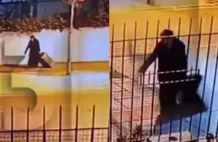 Idosa é flagrada vestida de freira carregando mala com companheira morta há um ano (Foto: Reprodução)