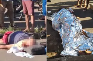 Idoso morre após colisão entre carro e moto em avenida de Esperantina (Foto: Reprodução)