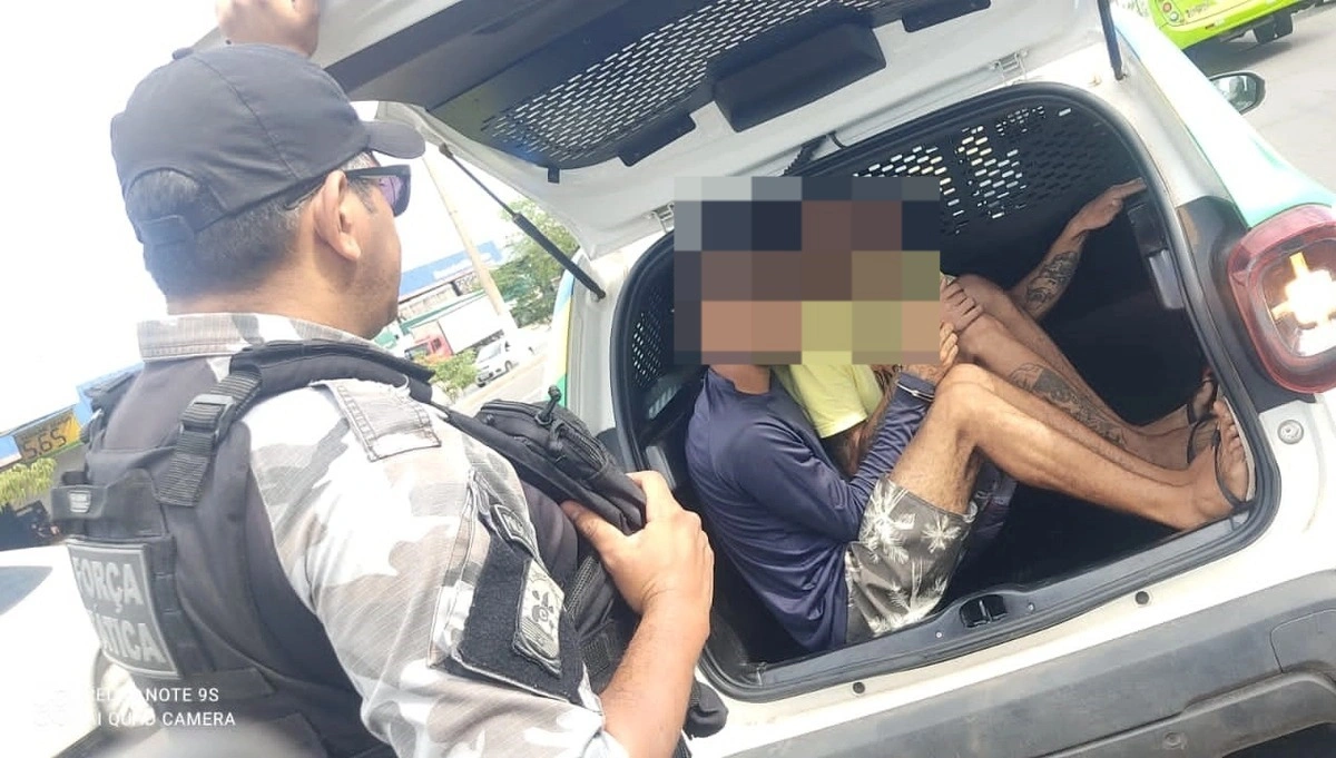 Irmãos de Timon são presos durante assalto a motorista de aplicativo em Teresina