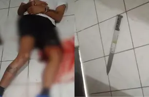 Jovem invade quartel da Polícia Militar com facão e é baleado em Barras (Foto: Reprodução)