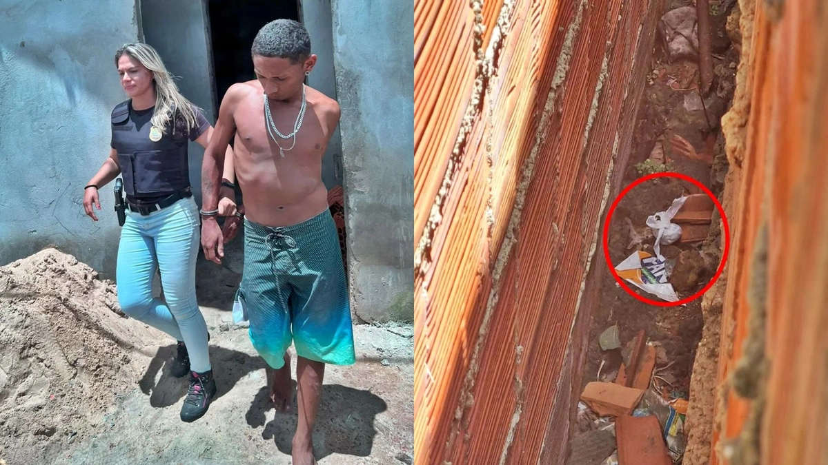 Jovem tenta fugir e se livrar de pacote com drogas mas é preso em cidade do Piauí