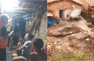 Paredes de casas desabam em Teresina (Foto: Reprodução)