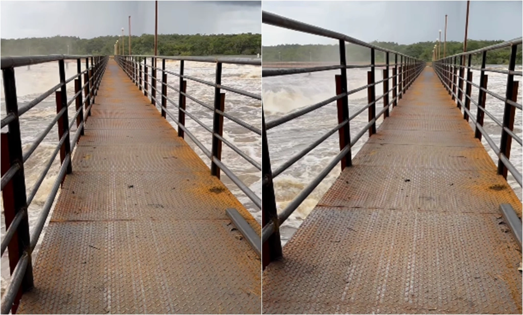 Passarela do Parque Cachoeira do Urubu em Esperantina passa por manutenção