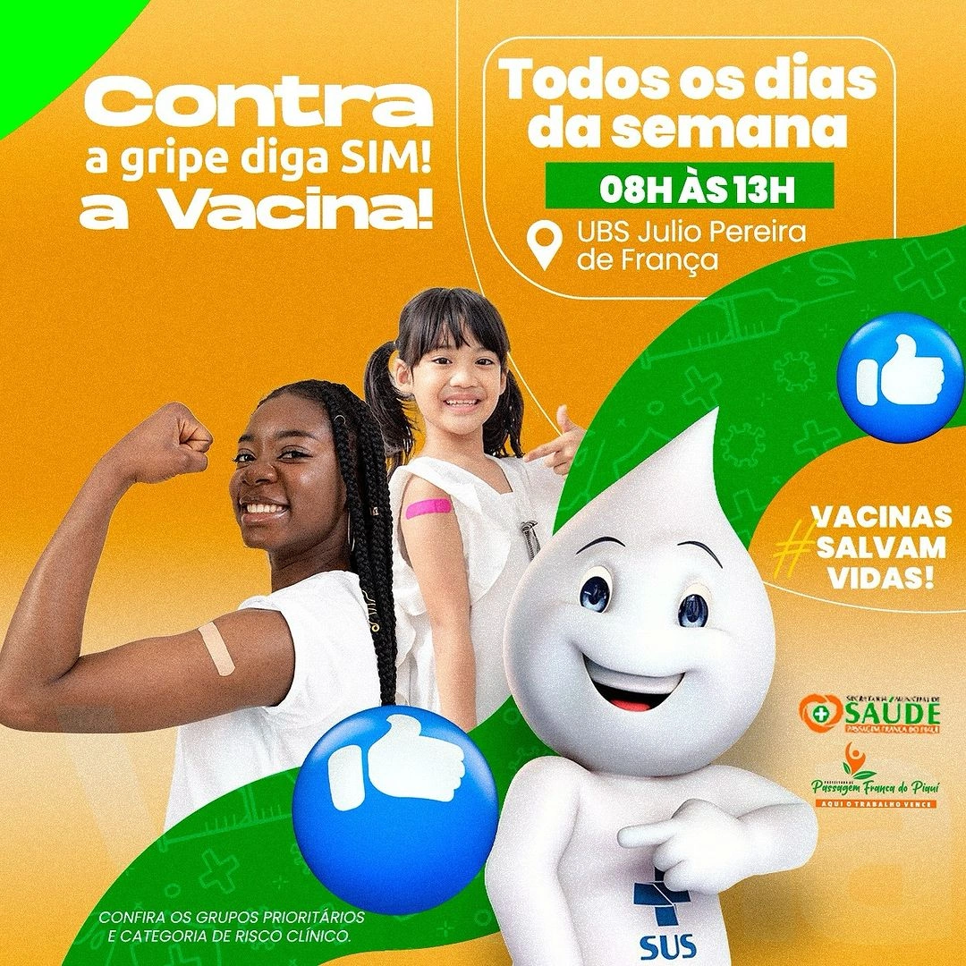 Prefeitura de Passagem Franca do Piauí reforça campanha de vacinação contra gripe