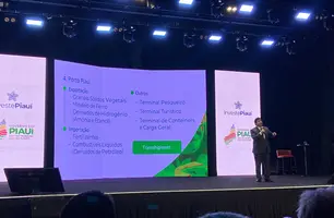 Rafael Fonteles ministra palestra sobre desenvolvimento de longo prazo em Teresina (Foto: Maria Clara César/Conecta Piauí)