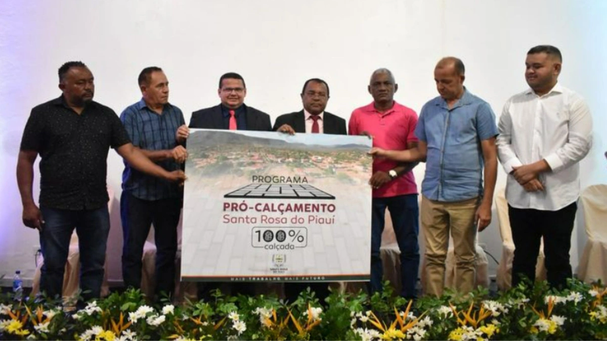 Santa Rosa do Piauí lança programa de calçamento em comemoração aos seus 32 anos