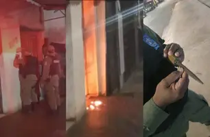 Sargento da PM surta, tenta matar homem e ateia fogo na própria casa em Teresina (Foto: Reprodução)