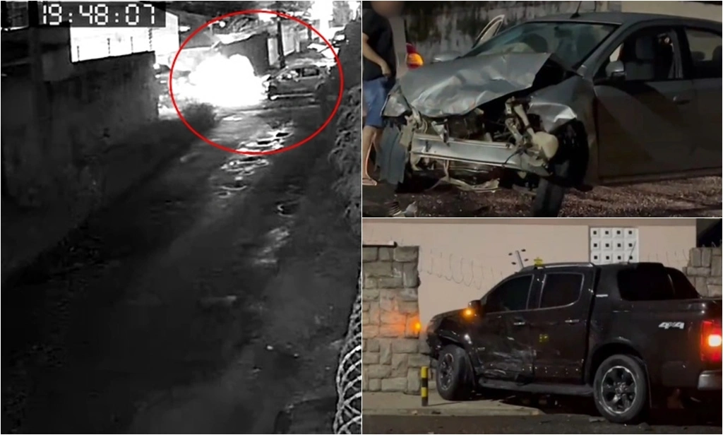 Vídeo capta colisão entre carros em Teresina