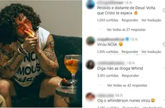 Whindersson Nunes posta foto com maconha nas redes sociais, é criticado e rebate