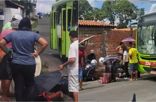 Acidente ente morto e ônibus (Foto: Reprodução)
