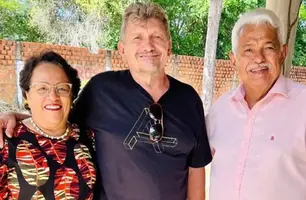 Acima Socorro Waquim, João Borges e o ex-deputado Sétimo Waquim (Foto: Reprodução)