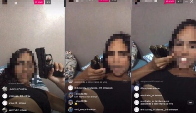 Adolescente é apreendida após ostentar arma e fazer apologia à facção em Teresina