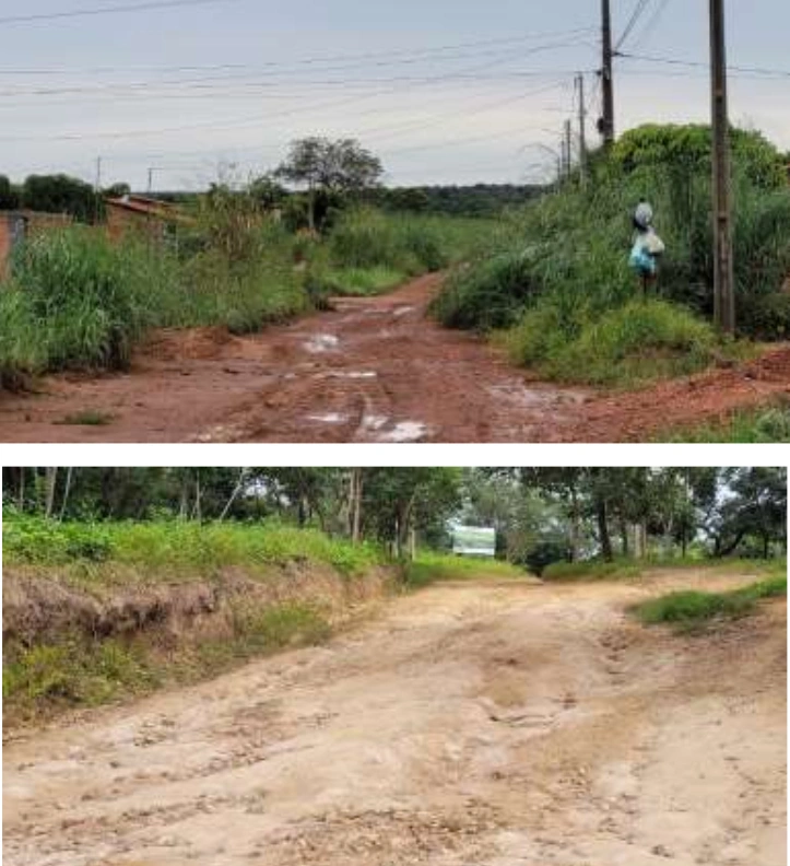 As imegens juntadas pelo denuncianete apontam que as estradas do município de Antônio Almeida não receberam quelquer tipo de material