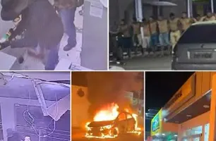 Assista: Bandidos fazem reféns e assaltam duas agências bancárias no Maranhão (Foto: Reprodução)