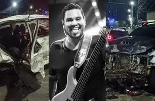 Baixista morreu em acidente durante fuga de bandidos em Teresina, diz IML (Foto: Reprodução)