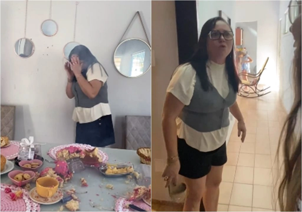 Blogueira coloca bomba no bolo de aniversário da mãe