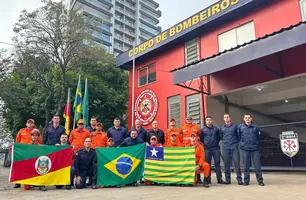 Bombeiros do Piauí enviados ao Rio Grande do Sul (Foto: Reprodução)