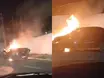 Carro pega fogo próximo a emissora de televisão na zona Sul de Teresina