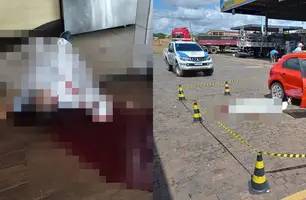 Dois homens são assassinados com vários tiros em posto de combustíveis no Piauí (Foto: Reprodução)