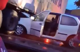 Dois motoristas alcoolizados causam acidente entre caminhão e carro em Parnaíba (Foto: Reprodução)