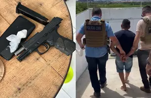 Draco prende suspeito de matar homem a tiros em campo de futebol no Piauí (Foto: Reprodução)