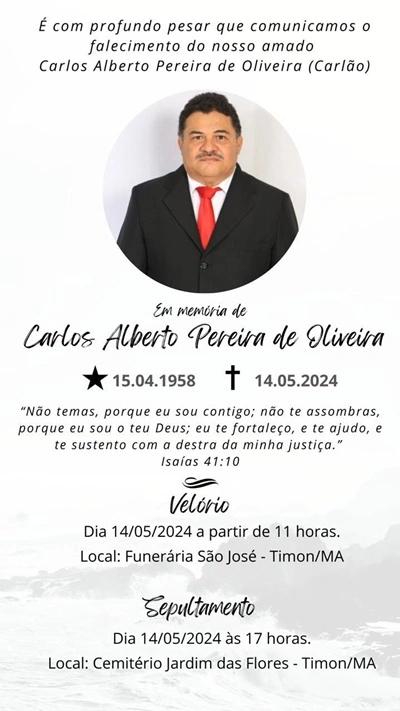 Família divulga velório e onde será o sepultamento de ex-secretário de Timon