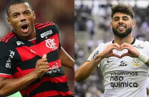 Flamengo e Corinthians (Foto: Gilvan de Souza, Flamengo | Marcos Ribolli, Corinthians)
