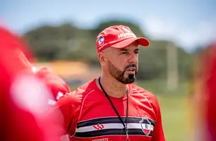Gaspar realiza primeiro treino com o elenco do River-PI para o jogo contra o MAC (Foto: Maria Vitória/River AC)