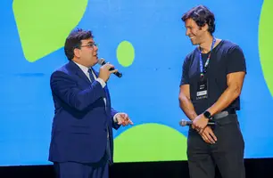 governador Rafael Fonteles e Tonico Novaes, CEO da Campus Party Brasil (Foto: Divulgação)