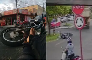 Homem sofre acidente de moto em Teresina (Foto: Reprodução)