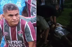 Homem sofre mal súbito enquanto jogava futebol e morre dentro de campo em Teresina (Foto: Reprodução)