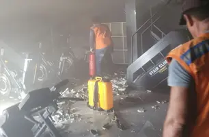 Incêndio atinge academia recém-inaugurada e danifica equipamentos em Campo Maior (Foto: Reprodução/Defesa Civil de Campo Maior)