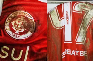 Internacional usa uniformes manchados de lama e leiloa para ajudar cidades gaúchas (Foto: Reprodução)