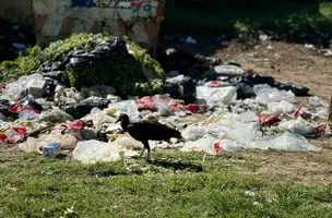 Lixão se forma ao lado de CRAS em Parnaíba (Foto: Tiago Moura / Conecta Piauí)