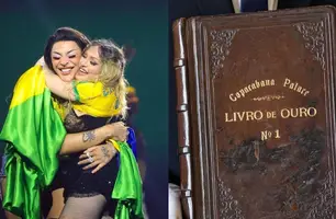 Madonna escreve mensagem em Livro de Ouro do hotel Copacabana Palace (Foto: Reprodução)