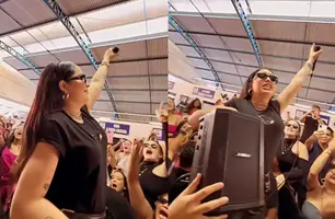 Mari Fernandez surpreende fãs com 'pós-show' no mercado da Piçarreira em Teresina (Foto: Reprodução/Instagram)