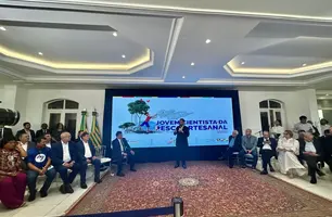 Ministro André de Paula e Rafael Fonteles lançam Jovem Cientista da Pesca (Foto: Alessandra Fonseca/Conecta Piauí)