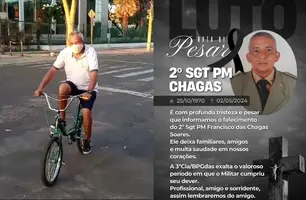 Morre sargento Chagas da Polícia Militar em Teresina; batalhão lamenta a perda (Foto: Reprodução)