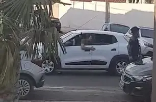 Na verdade foi um simulado prático de um sequestro para treinamento de policiais da Força Tática. (Foto: Reprodução)