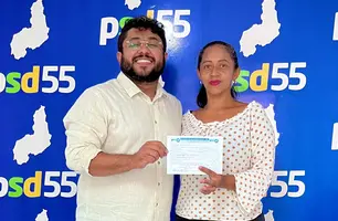 Pré-candidata do Republicanos se filia ao PSD e declara apoio a Fábio Novo (Foto: Reprodução)