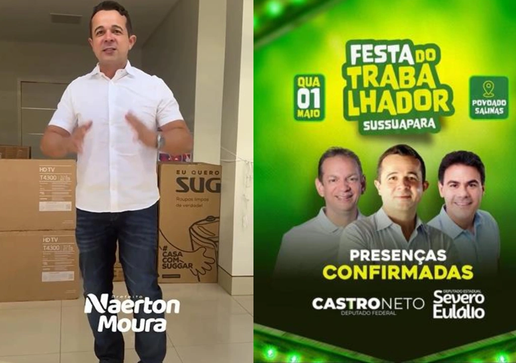 Prefeito Naerton Moura atrelou sua imagem ao evento pago com dinheiro público