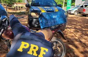 PRF em Gilbués recupera motocicleta que havia sido furtada na Bahia (Foto: Divulgação)