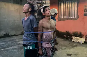 'Se fugir, morre': traficante deixa homens amarrados em Cabeceiras do Piauí (Foto: Reprodução)