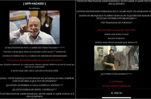 Site da UFPI é hackeado com críticas ao Governo Federal e  estudantes da instituição (Foto: Reprodução)