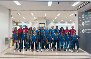 Tiradentes-PI desembarca em Belém-PA para tentar reverter o jogo contra o Paysandu (Foto: Divulgação/Tiradentes-PI)