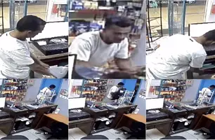 Vídeo flagra momento em que homem realiza arrastões em shoppings de Teresina (Foto: Reprodução)