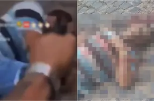 Vídeo mostra o momento em que homem é morto em Teresina (Foto: Reprodução)