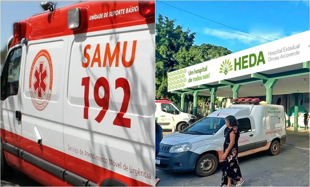 Vítimas foram socorridas e encaminhadas ao Heda