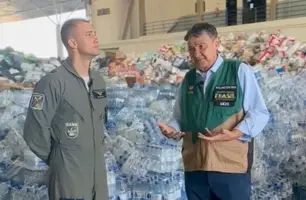 Wellington Dias visita centro de distribuição de doações para RS em Brasília (Foto: Reprodução/Instagram)